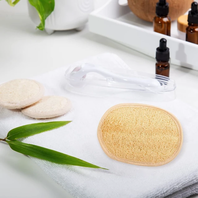 Alt view image 3 of 7 - Egyptian Luffa Body Exfoliating Sponge Set for Shower