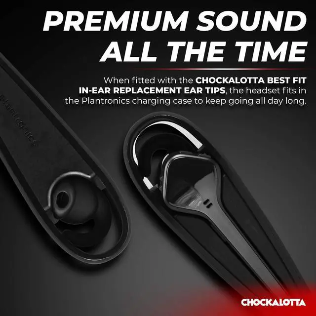Alt view image 5 of 6 - Eartip Upgrade Replacement Compatible with Plantronics Poly Voyager 3200 / Edge (Fits Plantronics Explorer/Marque/Discovery/M Series Headsets) (Left Ear, 3pc S/M/L Mix Pack)