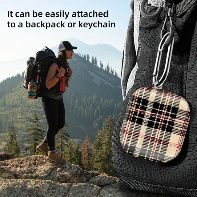 Alt view image 2 of 6 - Compatible with AirPod 4th Generation 2024 Case, Shockproof Anti-Drop Protective Cover, Cute Case for Women Men with Keychain(Beautiful Plaid Tartan)