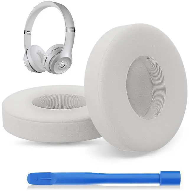 Main image of Replacement Earpads for Beats Solo 3, Solo 2, Light Grey | Ear Covers Earpads Cushions Compatible with Beats Solo3/2 Wireless Headphone