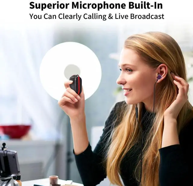 Alt view image 3 of 6 - USB C Wired Headphones with Mic for iPhone 17 17e 16e 16 15 Plus 5G | Type C Earbuds Magnetic Noise Canceling in-Ear Earphones for iPad Air Samsung Flip8 Fold8 Galaxy S26 S25 Oneplus 15 Pixel 10a