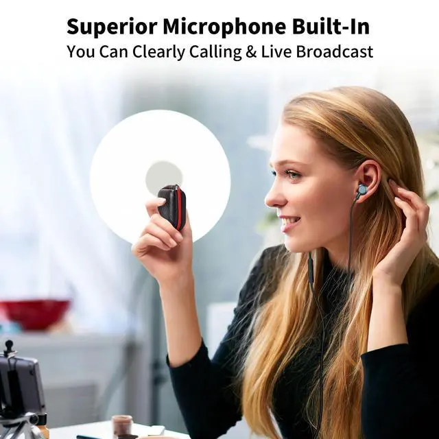 Alt view image 3 of 6 - USB C Wired Headphones with Mic for iPhone 17 17e 16e 16 15 Plus 5G | Type C Earbuds Magnetic Noise Canceling in-Ear Earphones for iPad Air Samsung Flip8 Fold8 Galaxy S26 S25 Oneplus 15 Pixel 10a