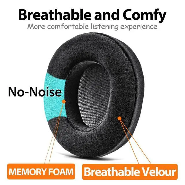 Alt view image 3 of 7 - Nova Pro Wireless Replacement Earpads for Arctis Nova Pro Wireless Headset by, Improved Durability and Sound Isolation I Add Thickness (Soft Velour)