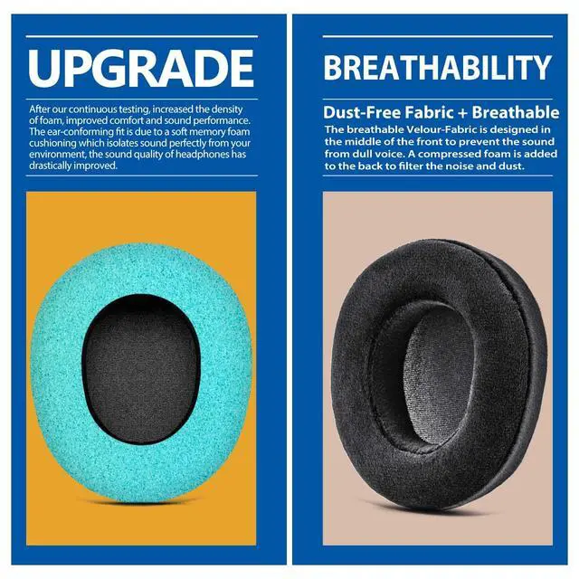 Alt view image 4 of 7 - Nova Pro Wireless Replacement Earpads for Arctis Nova Pro Wireless Headset by, Improved Durability and Sound Isolation I Add Thickness (Soft Velour)