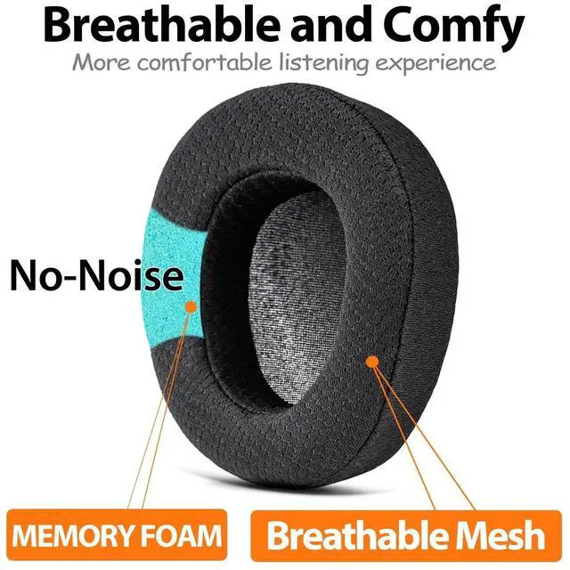Alt view image 3 of 7 - Nova Pro Wireless Replacement Earpads for Arctis Nova Pro Wireless Headset by, Improved Durability and Sound Isolation I Add Thickness (Breathable Mesh)