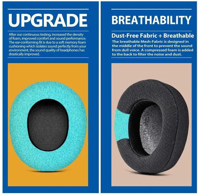 Alt view image 4 of 7 - Nova Pro Wireless Replacement Earpads for Arctis Nova Pro Wireless Headset by, Improved Durability and Sound Isolation I Add Thickness (Breathable Mesh)