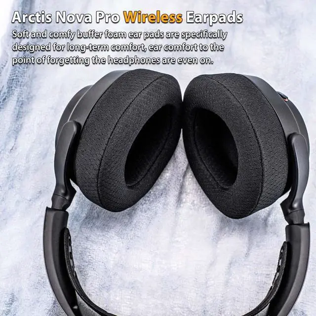 Alt view image 7 of 7 - Nova Pro Wireless Replacement Earpads for Arctis Nova Pro Wireless Headset by, Improved Durability and Sound Isolation I Add Thickness (Breathable Mesh)
