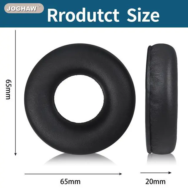 Alt view image 4 of 7 - Replacement Ear Pads for Headphones - Compatible for Sony WH-CH520 | Premium Protein Leather Cushions with Soft Memory Foam for Comfort - Black