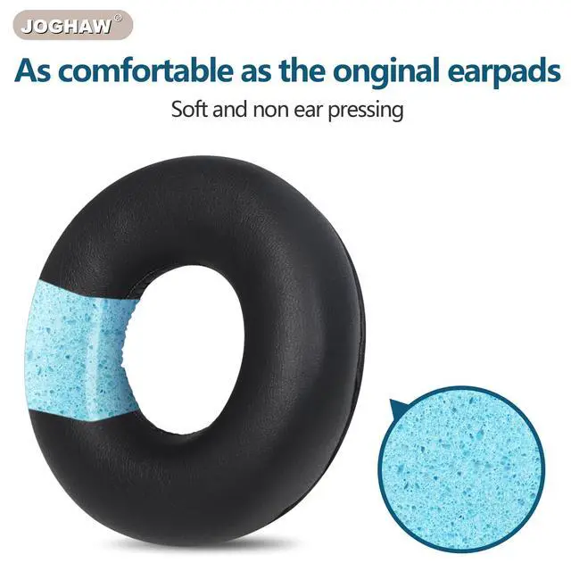 Alt view image 3 of 7 - Replacement Ear Pads for Headphones - Compatible for Sony WH-CH520 | Premium Protein Leather Cushions with Soft Memory Foam for Comfort - Black