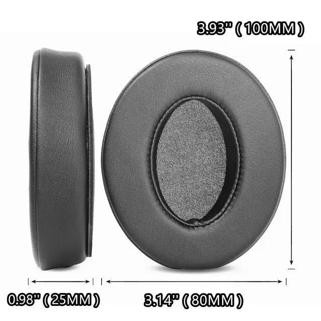 Alt view image 4 of 6 - TT-BH22 Replacement Ear Pads for Taotronics TT-BH22 TT BH22 Headphones | Upgraded Thicker Memory Foam Ear Pads Cushions Covers, Noise Isolation - Black