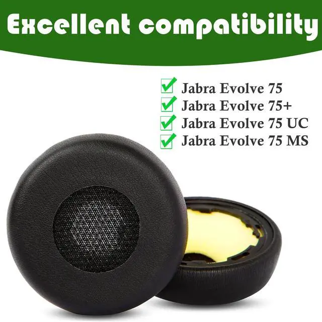 Alt view image 2 of 6 - PRO 920 Earpads Replacement Ear Cushions Compatible with Jabra HSC040W Evolve 75/75+ / 75 UC / 75 MS Headphones Earcups Parts