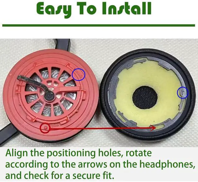 Alt view image 4 of 6 - PRO 920 Earpads Replacement Ear Cushions Compatible with Jabra HSC040W Evolve 75/75+ / 75 UC / 75 MS Headphones Earcups Parts
