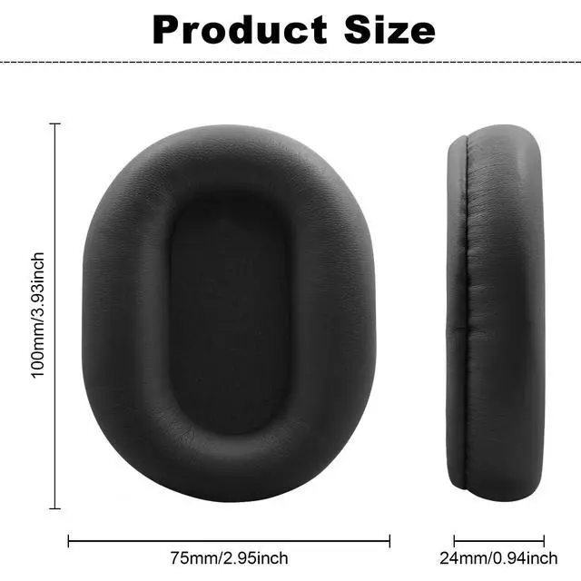 Alt view image 2 of 7 - Replacement Ear Pads for Sony WH-CH710N/WH-CH720N Headphones, Replacement Ear Pads Cushion Cover Comfortable Durable Cushion (Black)
