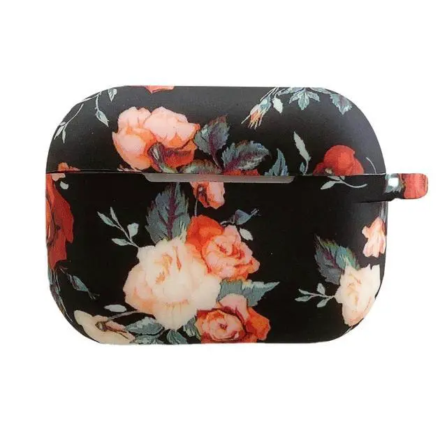 Alt view image 7 of 7 - Case Compatible with Airpods Pro 2nd Generation, Soft Silicone Cute Skin Full Protective Case with Bracelet Keychain - Vintage Rose