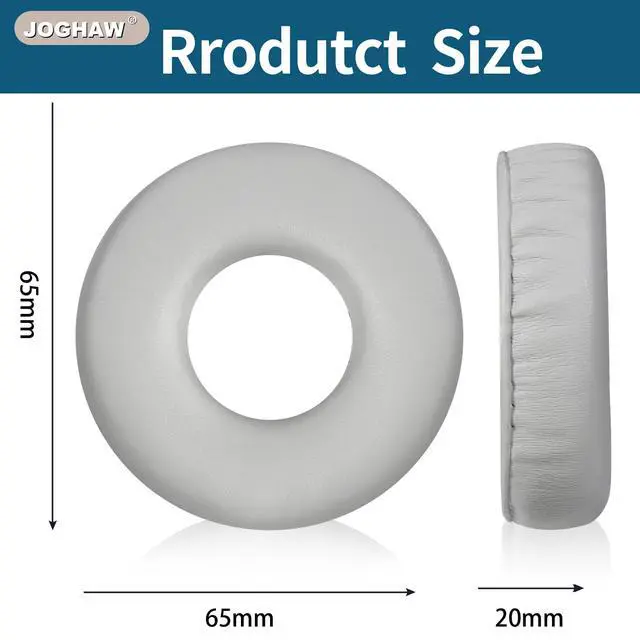 Alt view image 5 of 7 - Replacement Ear Pads for Headphones - Compatible for Sony WH-CH520 | Premium Protein Leather Cushions with Soft Memory Foam for Comfort - Gray