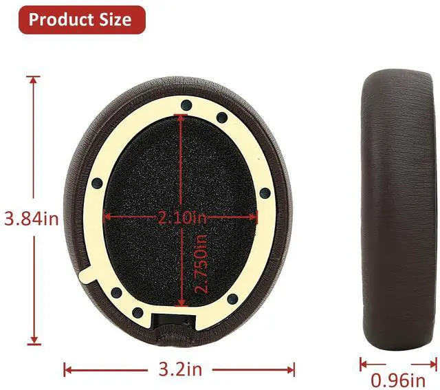 Alt view image 3 of 7 - Ear Cushions Compatible with Beats Studio Pro, Replacement Ear Pads with Upgraded Memory Foam& Comfortable Protein Leather (Deep Brown)