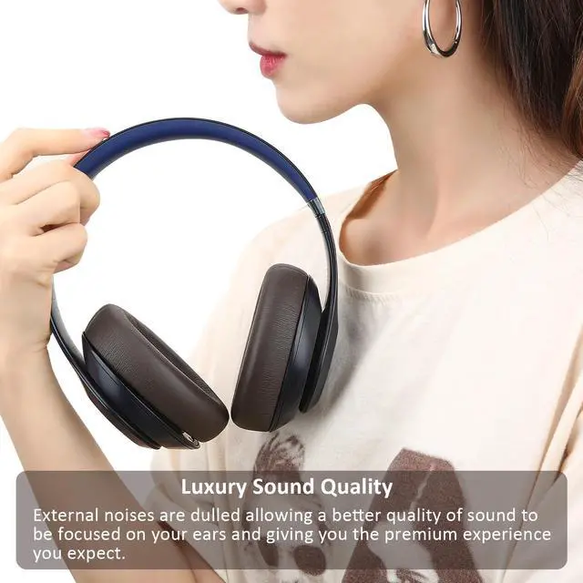 Alt view image 5 of 7 - Ear Cushions Compatible with Beats Studio Pro, Replacement Ear Pads with Upgraded Memory Foam& Comfortable Protein Leather (Deep Brown)