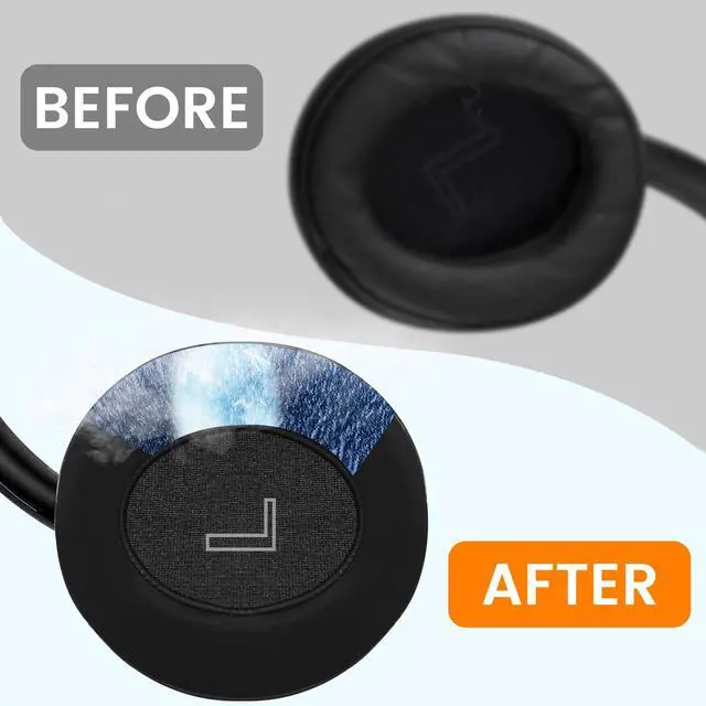Alt view image 4 of 7 - Professional Cooling Gel Replacement Earpads for Anker Soundcore Life Q30/Q35 Headphones, Ear Pads Cushions with Ice Silk Fabric, High-Density Noise Isolation Foam - Black