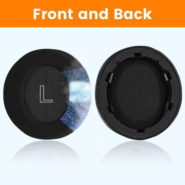 Alt view image 6 of 7 - Professional Cooling Gel Replacement Earpads for Anker Soundcore Life Q30/Q35 Headphones, Ear Pads Cushions with Ice Silk Fabric, High-Density Noise Isolation Foam - Black