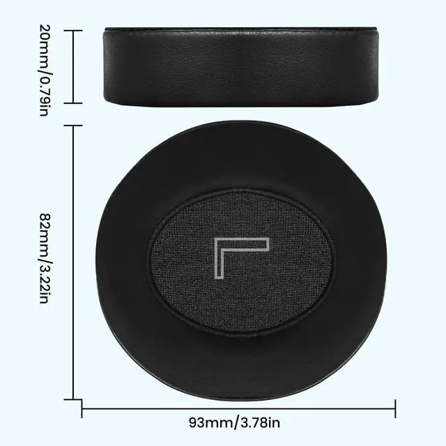 Alt view image 7 of 7 - Professional Cooling Gel Replacement Earpads for Anker Soundcore Life Q30/Q35 Headphones, Ear Pads Cushions with Ice Silk Fabric, High-Density Noise Isolation Foam - Black