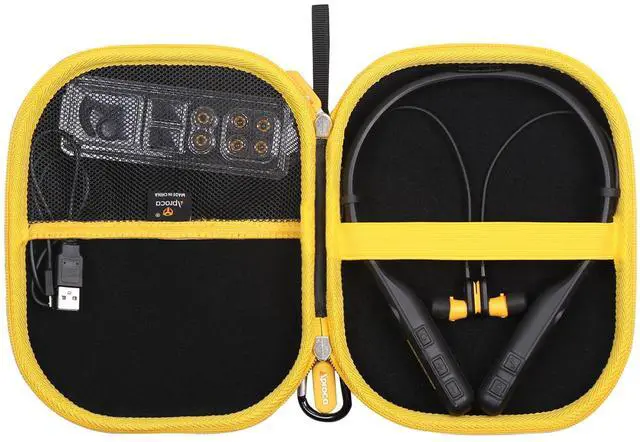 Alt view image 7 of 7 - Case Compatible with DEWALT Heavy Duty Magnetic/Black Edition 2-in-1 Neckband Bluetooth Headphones, Portable Storage Bag for Accessories (Case Only)