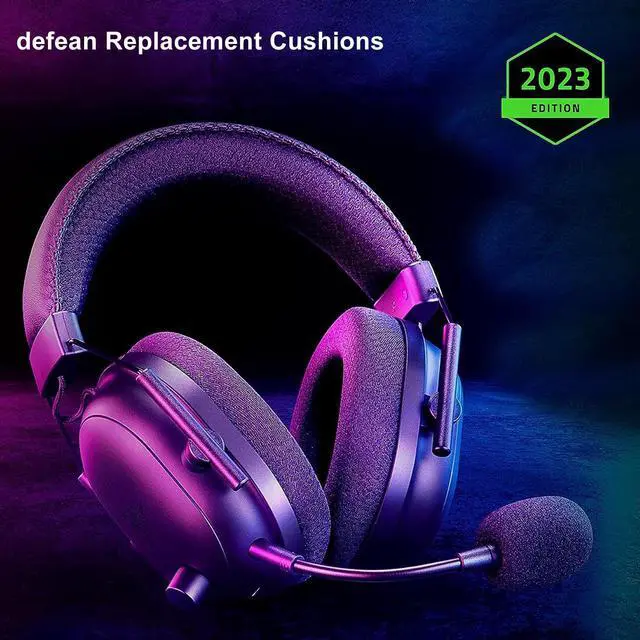 Alt view image 7 of 7 - Mesh Fabric Earpads for Razer BlackShark V2 Pro 2023 Edition Headset | (Does Not Fit 2020-2022 Model)Replacement Ear Cushion High-Density Noise Cancelling Foam