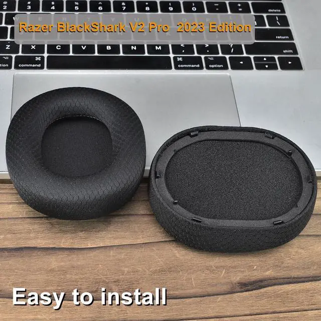 Alt view image 5 of 7 - Mesh Fabric Earpads for Razer BlackShark V2 Pro 2023 Edition Headset | (Does Not Fit 2020-2022 Model)Replacement Ear Cushion High-Density Noise Cancelling Foam