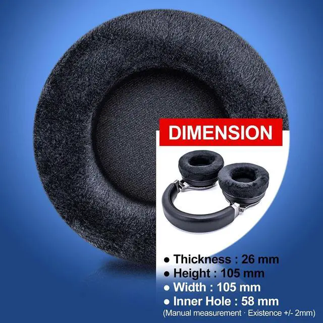 Alt view image 3 of 7 - Velour Virtuoso XT Ear Pads Replacement for Virtuoso RGB Wireless SE XT Headset, More - Softer Memory Foam, Added Thickness, Extra Durability (Black)