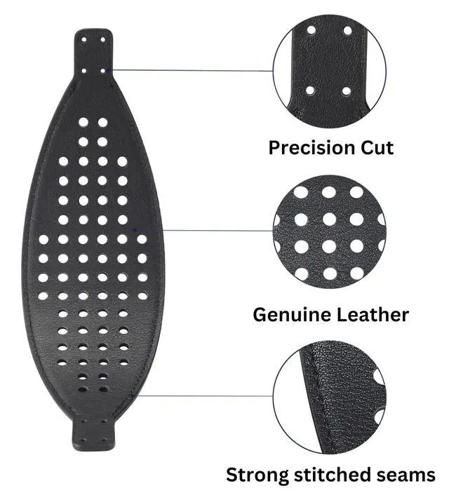 Alt view image 6 of 7 - AHG Premium Sheepskin Ear Pads and Cowhide Headband Strap Compatible with Audeze LCD Headsets (Black) | FlexiSoft Foam