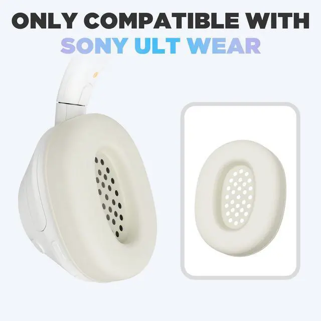 Alt view image 2 of 6 - Silicone Earpads Case Cover for Sony ULT WEAR,Anti-Scratch Washable Earpads Case for Sony ULT WEAR Bluetooth Headphones Accessories Soft Silicone Protective Pads Cover (Beige)
