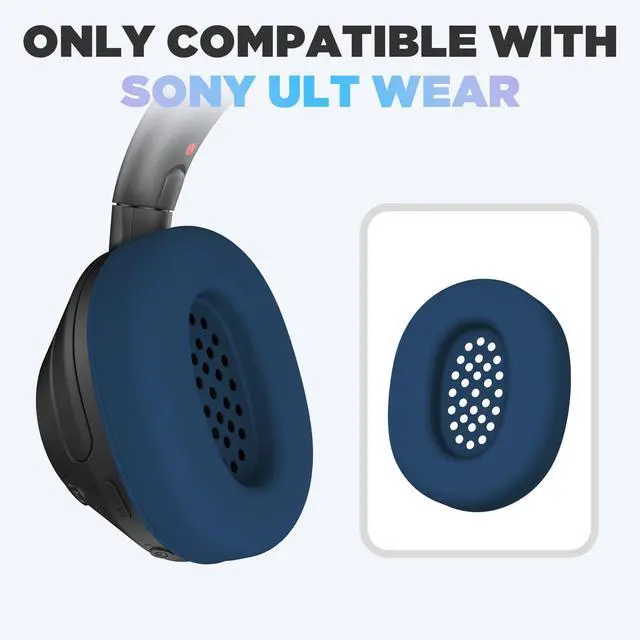 Alt view image 2 of 6 - Silicone Earpads Case Cover for Sony ULT WEAR,Anti-Scratch Washable Earpads Case for Sony ULT WEAR Bluetooth Headphones Accessories Soft Silicone Protective Pads Cover (Deep Blue)