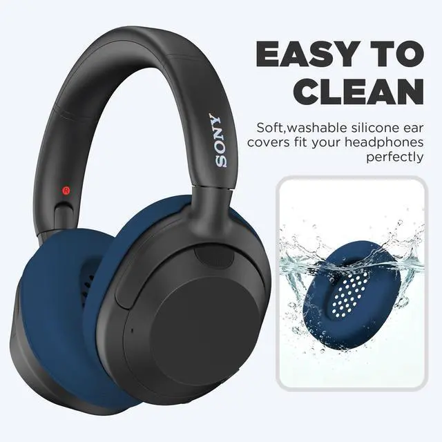 Alt view image 5 of 6 - Silicone Earpads Case Cover for Sony ULT WEAR,Anti-Scratch Washable Earpads Case for Sony ULT WEAR Bluetooth Headphones Accessories Soft Silicone Protective Pads Cover (Deep Blue)