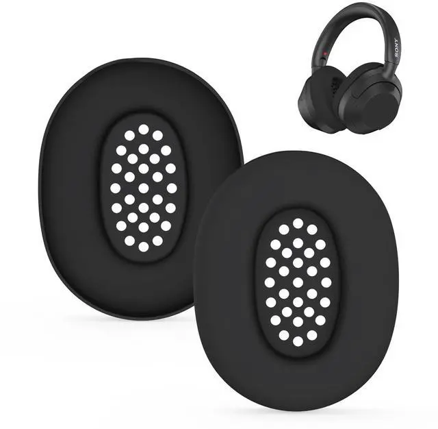 Main image of Silicone Earpads Case Cover for Sony ULT WEAR,Anti-Scratch Washable Earpads Case for Sony ULT WEAR Bluetooth Headphones Accessories Soft Silicone Protective Pads Cover (Black)