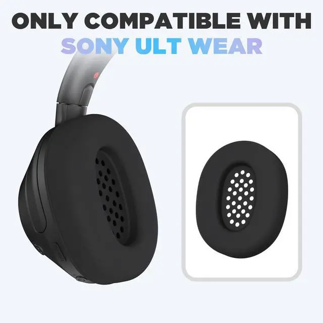 Alt view image 2 of 6 - Silicone Earpads Case Cover for Sony ULT WEAR,Anti-Scratch Washable Earpads Case for Sony ULT WEAR Bluetooth Headphones Accessories Soft Silicone Protective Pads Cover (Black)