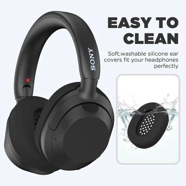Alt view image 5 of 6 - Silicone Earpads Case Cover for Sony ULT WEAR,Anti-Scratch Washable Earpads Case for Sony ULT WEAR Bluetooth Headphones Accessories Soft Silicone Protective Pads Cover (Black)