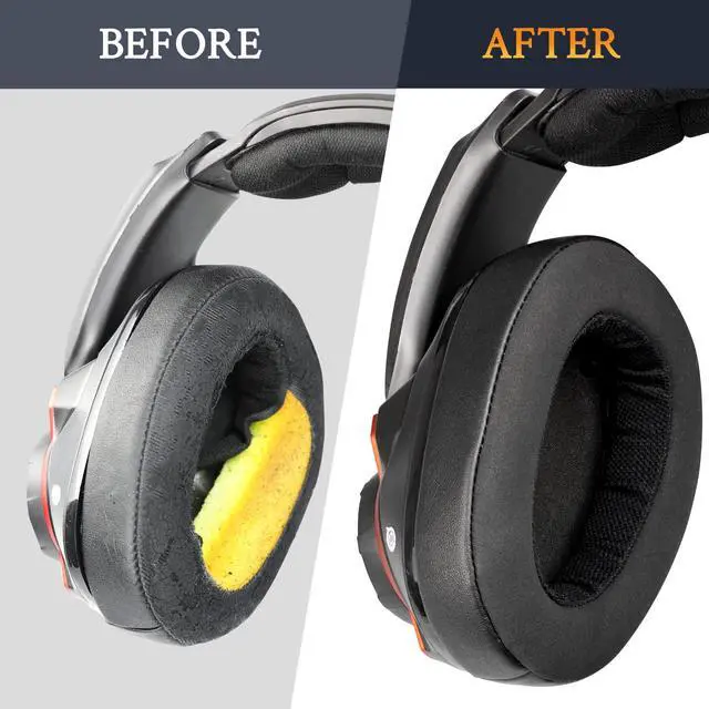 Alt view image 4 of 6 - Earpads for Sennheiser GSP500/GSP550/GSP600 - Black | for GSP500, GSP550, GSP600, GSP601, GSP602, GSP670, H6 Pro Gaming Headphones