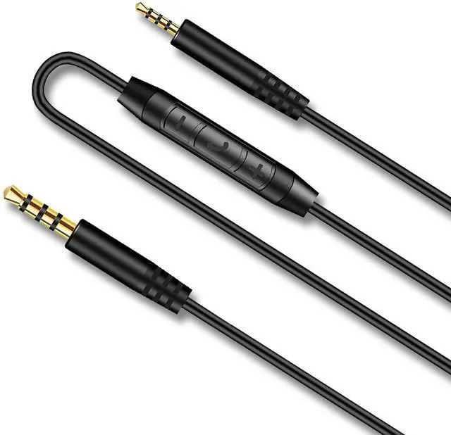 Main image of Replacement Bose Headphone Cord, 2.5mm Male to 3.5mm Male Audio Cable | Bose Headphone Cable Compatible with Bose 700 QuietComfort QC45 QC35II QC35 QC25 OE2 Headsets, In-line Mic & Volume Control