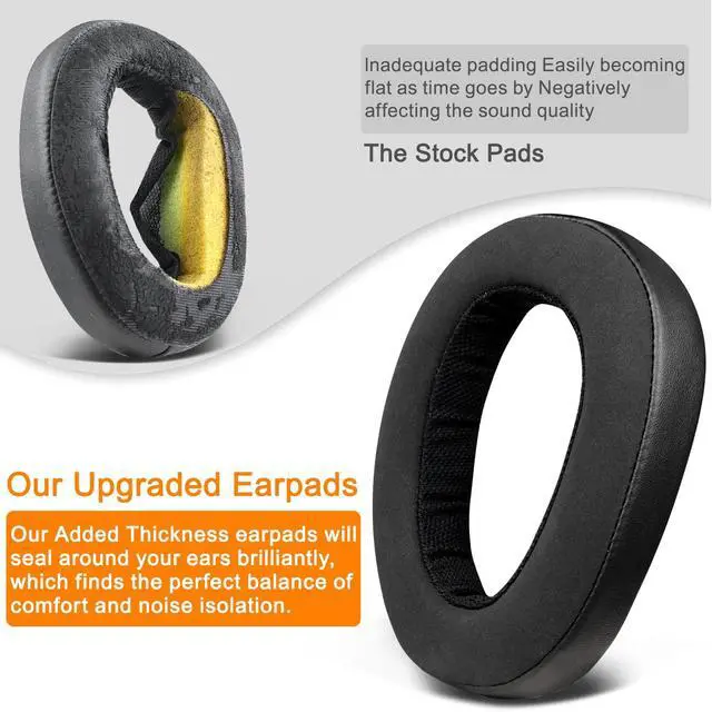 Alt view image 5 of 6 - Earpads for Sennheiser GSP500/GSP550/GSP600 - Black | for GSP500, GSP550, GSP600, GSP601, GSP602, GSP670, H6 Pro Gaming Headphones