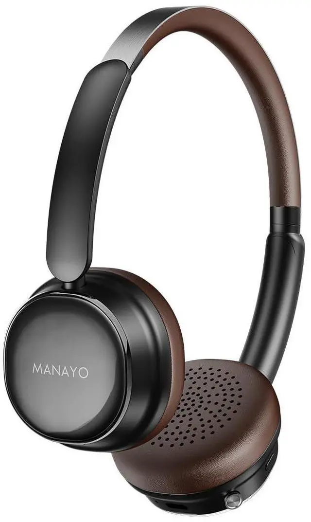 Main image of Wireless Bluetooth Headphones with Active Noise Cancelling (ANC), Over Ear Headphones with 100-Hour Battery, Lightweight Design (4.6oz), Comfort Fit Protein Leather for Work/Travel