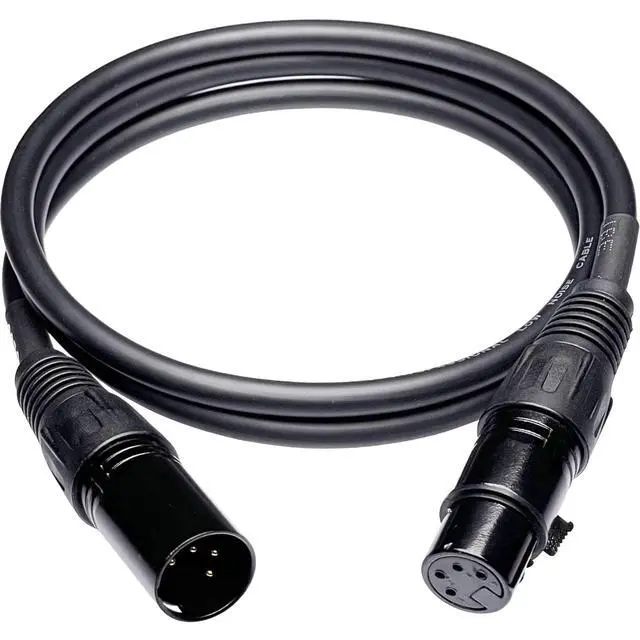 Alt view image 4 of 6 - 4-Pin XLR Male to Female Balanced Extension Cable, 3 ft, 1 Cable