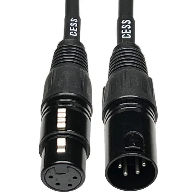 Alt view image 6 of 6 - 4-Pin XLR Male to Female Balanced Extension Cable, 3 ft, 1 Cable