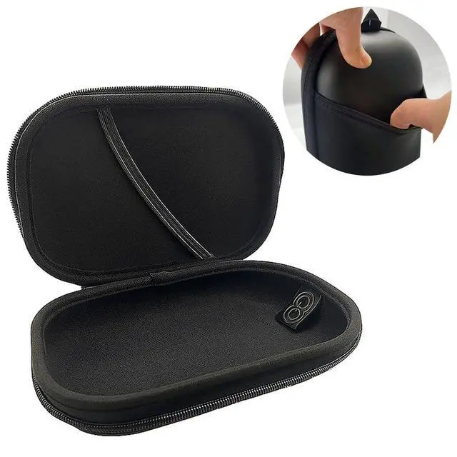 Alt view image 4 of 6 - Headphones Case Compatible with Bose QC45/QC35/QC25/QC15/Ultra Gaming Headset, PU Hard Shell Travel Case with Cable Storage, Black