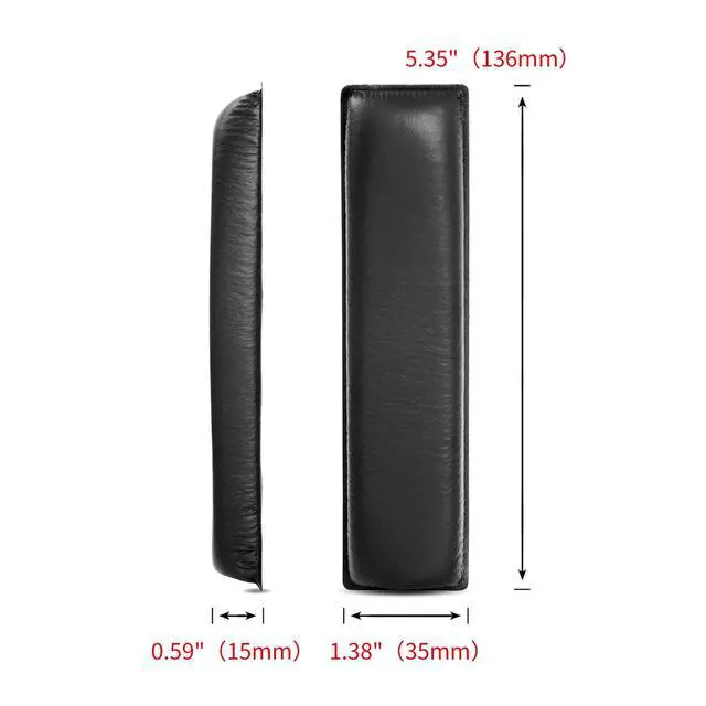 Alt view image 4 of 6 - HD206 Earpad Headband Replacement for Sennheiser HD 206 HD201 HD180 Headset | Ear Pads Cushions with Protein Leather & Memory Foam Covers - Black