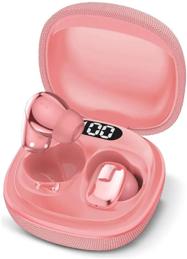 Main image of ClearSound True Wireless Earbuds with LED Battery Display, Bluetooth 5.3, Deep Bass, Touch Controls, Noise Isolation, USB-C Fast Charging Compact in-Ear Headphones for Everyday Use (Pink)