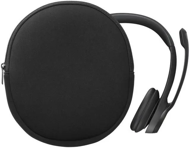 Main image of Neoprene Headphone Case for H390 Cover Over-Ear Headset Storage Pouch - Soft Travel Carry Bag Black