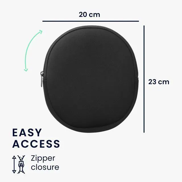 Alt view image 6 of 7 - Neoprene Headphone Case for H390 Cover Over-Ear Headset Storage Pouch - Soft Travel Carry Bag Black