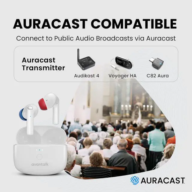 Alt view image 3 of 6 - Infinity NC - Auracast Earbuds with Active Noise Cancelling | LE Audio and aptX Adaptive Bluetooth earbuds with low-latency sound, custom EQ app, and clear calls for TV, phone and PC