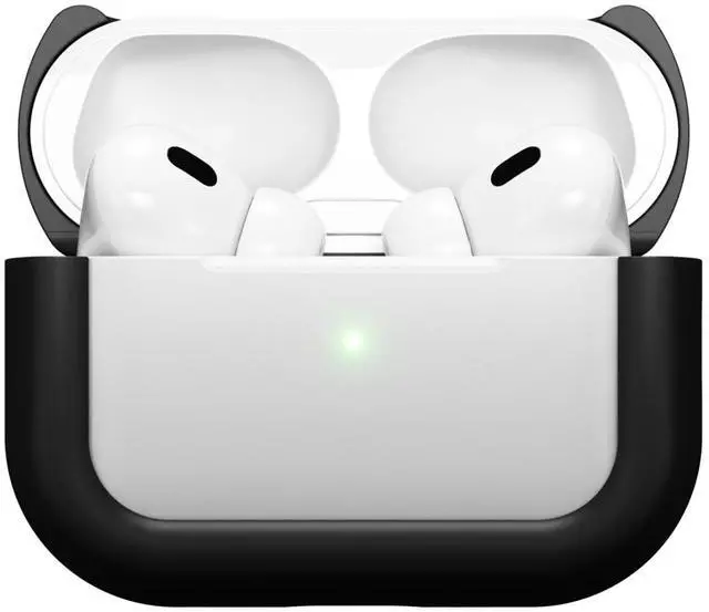 Main image of Compatible with AirPods Pro Case (2024), Minimalist Protective Shock Absorption Aluminum Shells + Elastomer Inlays, Slide-On Fit Charging Case Cover