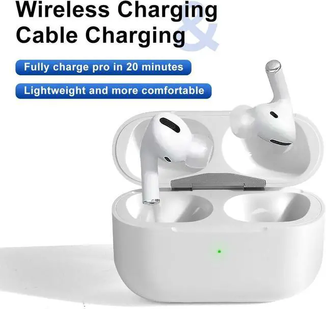 Alt view image 2 of 5 - Wireless Charging Case for AirPods Pro 1st/2nd Generation, USB C Replacement CasWireless Charging Case for AirPods Pro 1st/2nd Generation, USB C Replacement Case (White) e