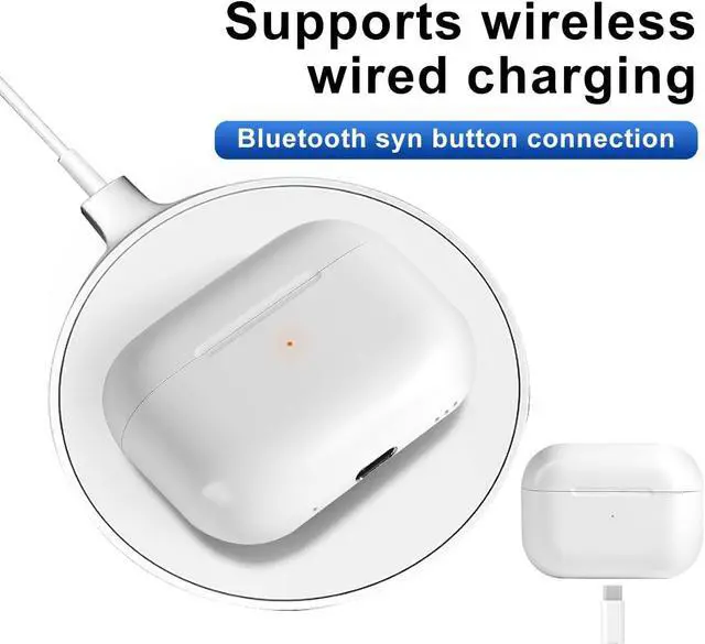 Alt view image 3 of 5 - Wireless Charging Case for AirPods Pro 1st/2nd Generation, USB C Replacement CasWireless Charging Case for AirPods Pro 1st/2nd Generation, USB C Replacement Case (White) e